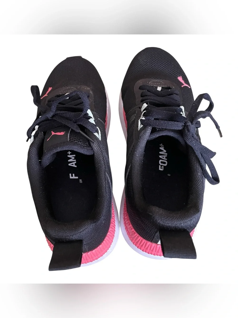 Puma Pacer Net Cage Size 6.5 Women's Black & Pink Sneakers